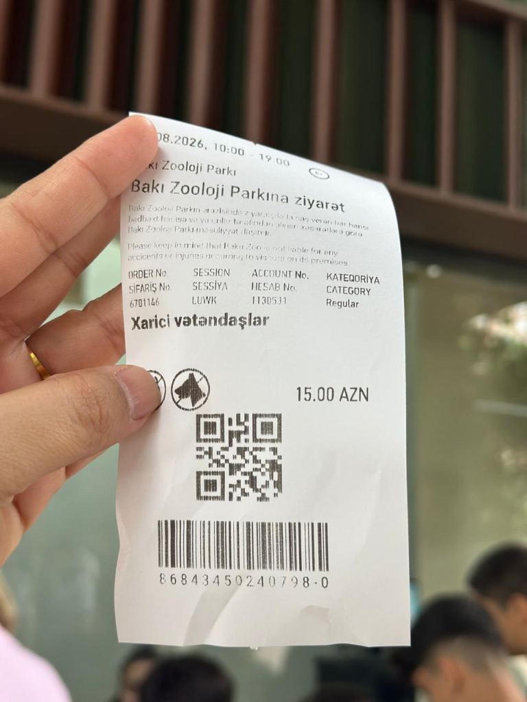 Baku Zoo entrance ticket